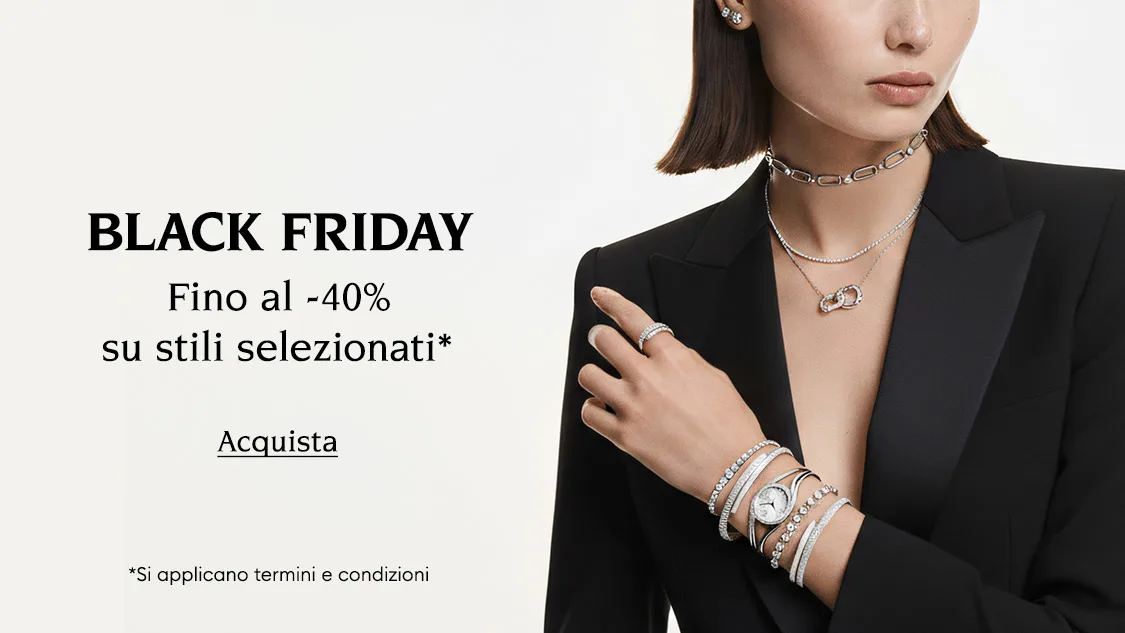Black Friday Swarovski – modella che indossa gioielli selezionati
