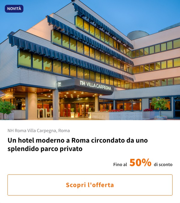 Un hotel moderno a Roma circondato da uno splendido parco privato