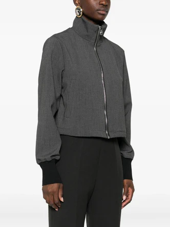 Giacca Cropped Aderente / Grigio