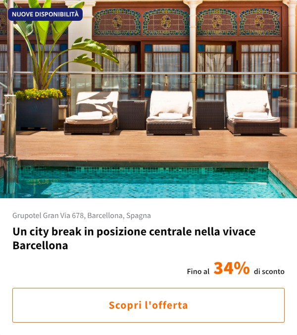 Un city break in posizione centrale nella vivace Barcellona