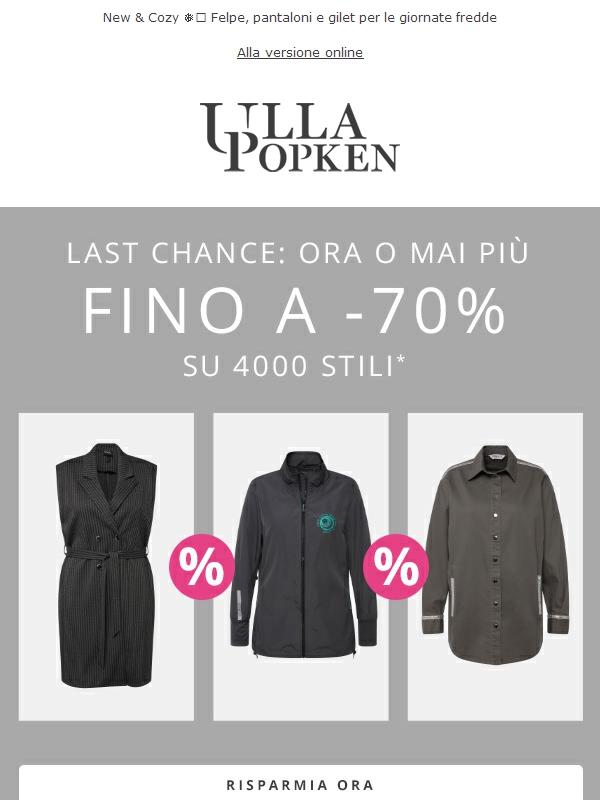 Last chance ⌛ Più di 4000 stili ridotti fino al 70%