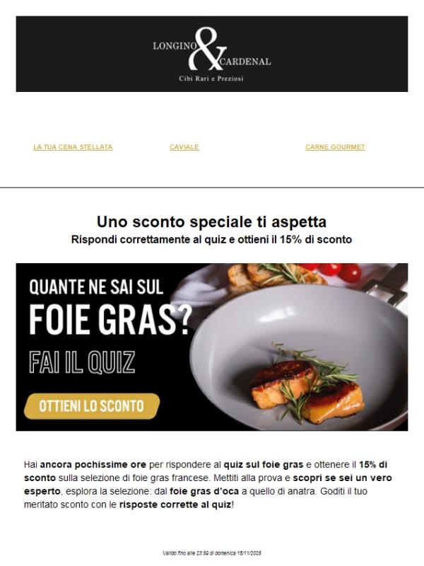 ⏳ Ultime Ore per il Quiz sul Foie Gras! | Non Perdere lo Sconto Speciale