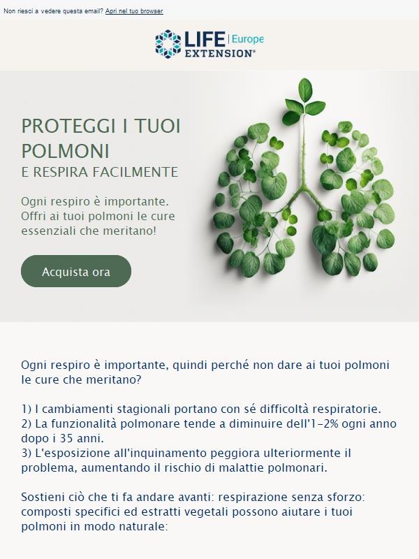Proteggi i tuoi polmoni e respira facilmente