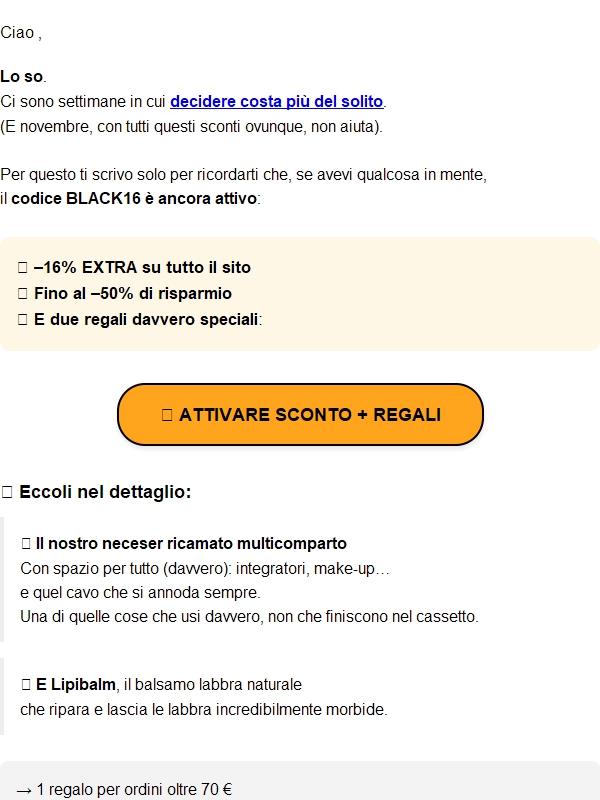 Re: Sei ancora in tempo (e con regali) 🎁