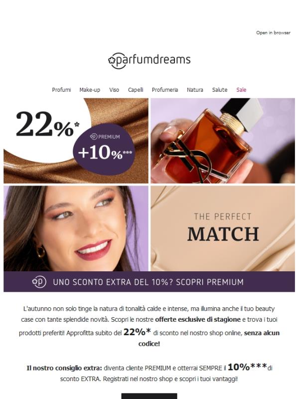 22% + 10% di sconto con PREMIUM