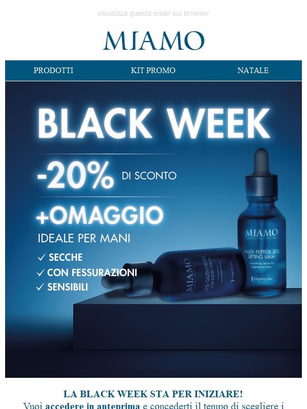 🖤 Miamo Black Week: ti aspettiamo in diretta!