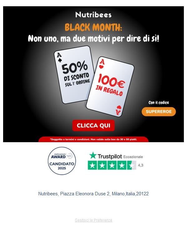Ultime 6 Ore: 50% di sconto + 100€⌛