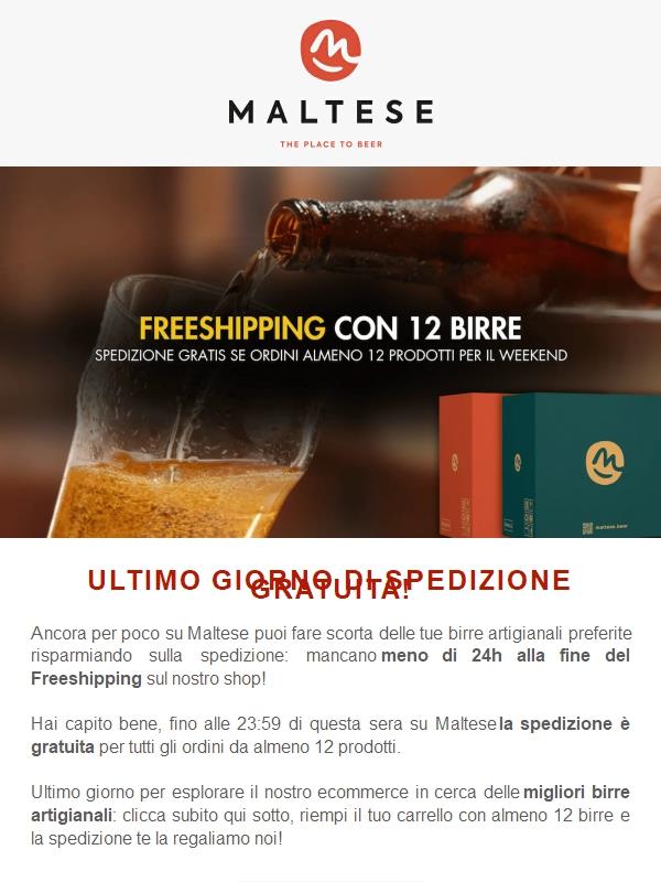 Ultimo giorno di Freeshipping!