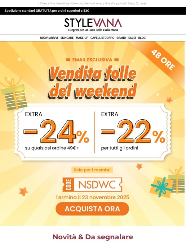 Follia dei saldi del weekend - acquista ORA!🔥🛍️