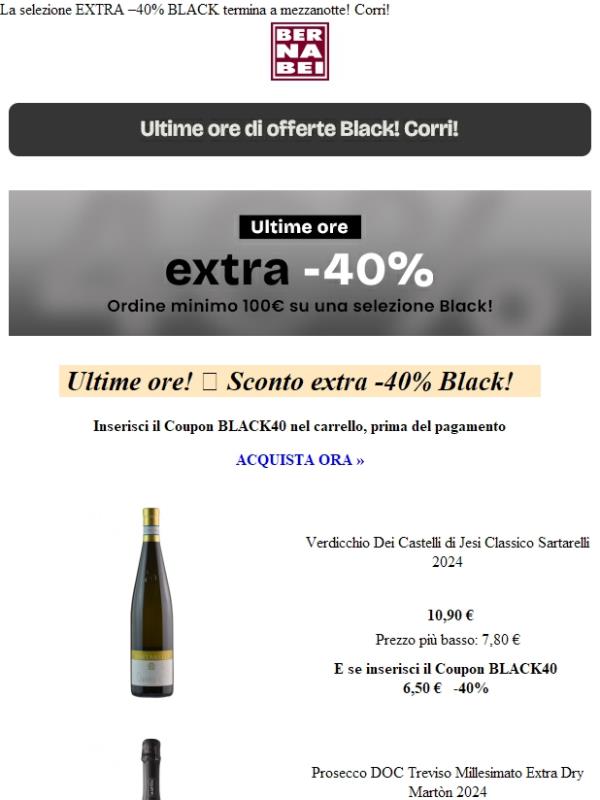 EXTRA –40% ⏰ Solo il meglio!