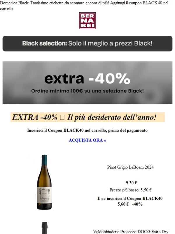 EXTRA -40% 💥 Extra Black Day!