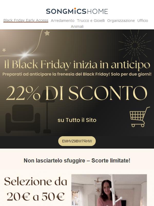 ⏳🎉Anteprima Black Friday – Acquista prima, risparmia di più!