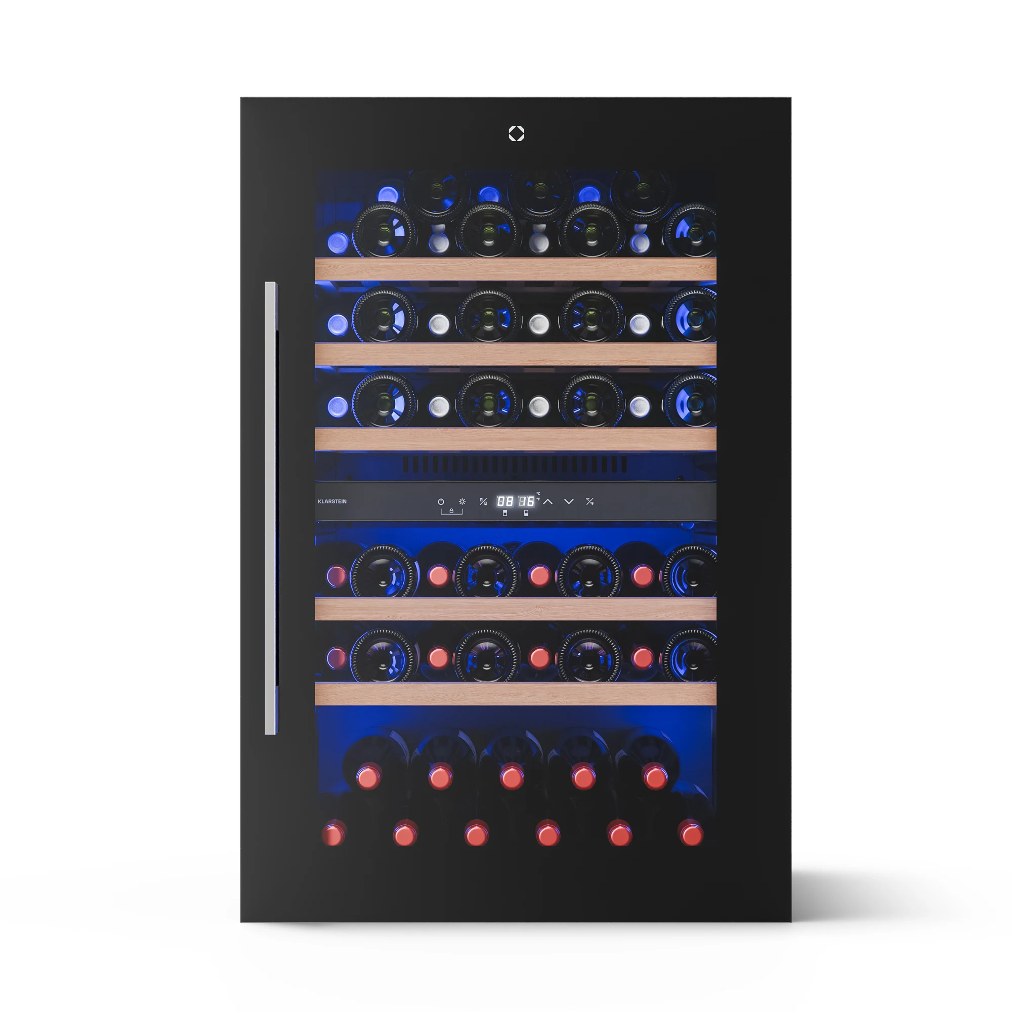 Klarstein Illuminosa - Cantinetta per vini da incasso, 57 bottiglie