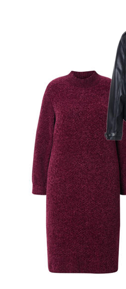 Abito midi di ciniglia