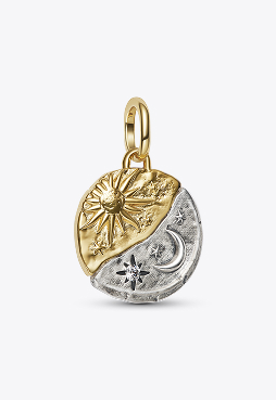 Sun and Moon Medallion Charm