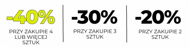 4 PEZZI O PIÙ = -40% 3 PEZZI = -30% 2 PEZZI = -20%
