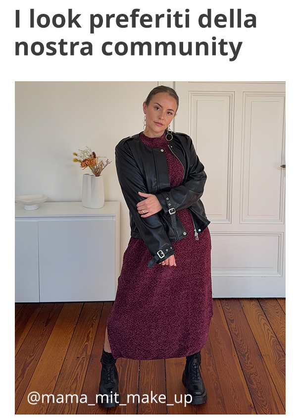 Abito midi di ciniglia