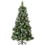 Albero di natale con pigne Frosty "Norwich innevato" in PP Effetto Aghi di Pino di Altissima qualità