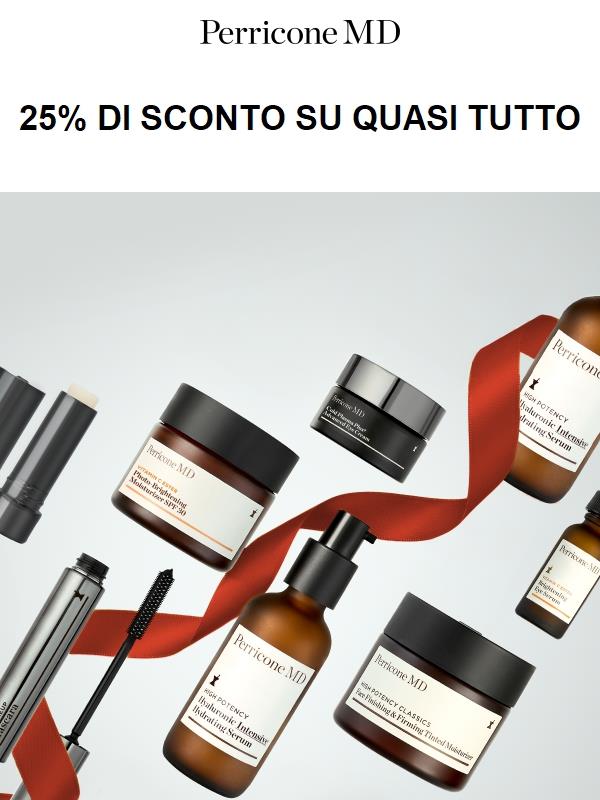 25% di sconto su quasi tutto
