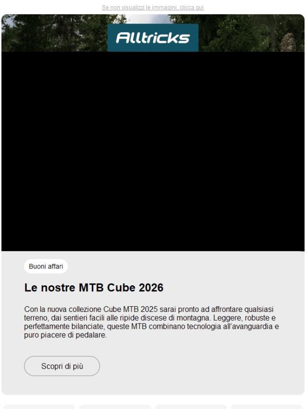 Biciclette Cube MTB 2026, scopri tutte le novità.