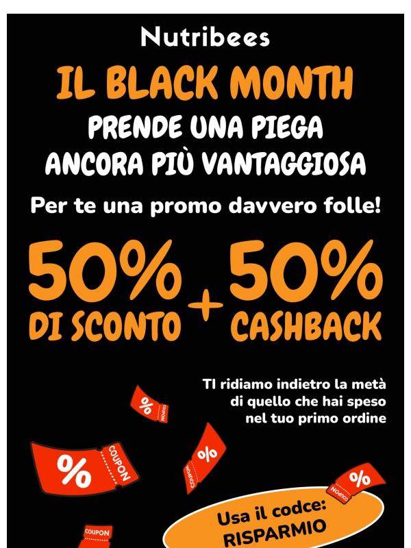 🔥50% di sconto + 50% di cashback🔥
