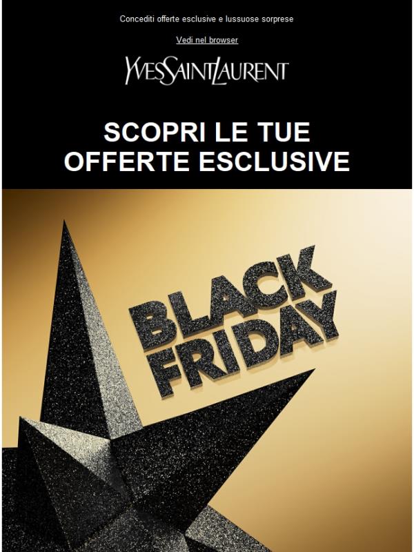 Il tuo invito per l'accesso anticipato al Black Friday