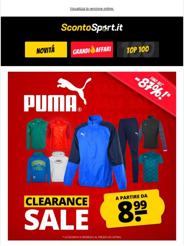 Saldi articoli speciali PUMA a partire da 8,99 €! 🥵 Fino all'87 % di sconto! 🥵