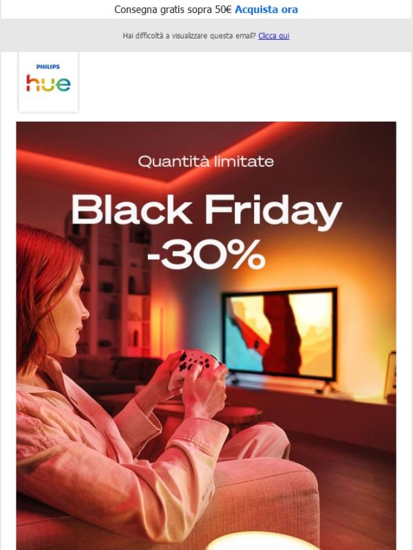 🔥 -30% 🔥 Scopri le offerte del Black Friday