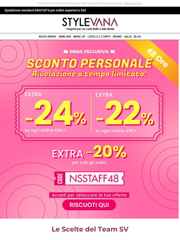 Risparmia subito: Saldi Flash per il Personale ⚡-24%!