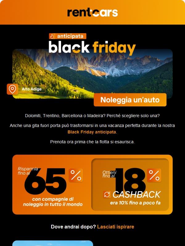 IL TUO CASHBACK È AUMENTATO… ma non per molto!