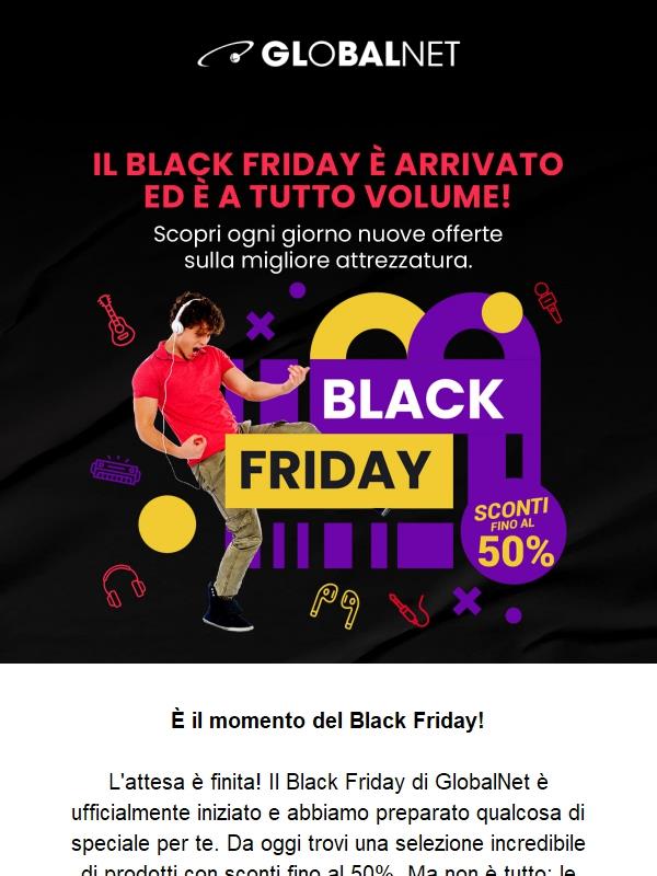 Il nostro Black Friday è iniziato! Sconti fino al 50%