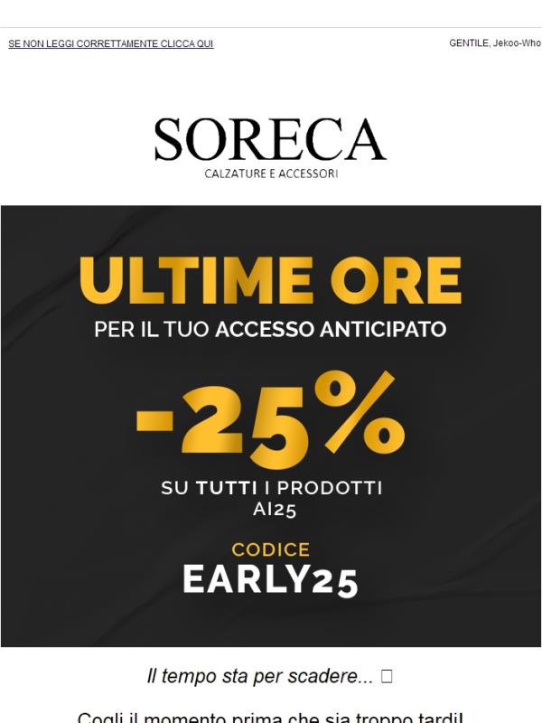 Ultime ore di accesso anticipato