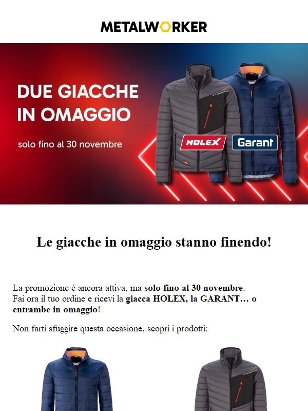 Riscatta il tuo omaggio: due giacche da lavoro per te🎁