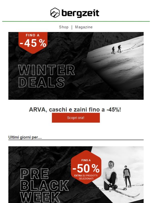 Fino a -45% | Speciale sport invernali