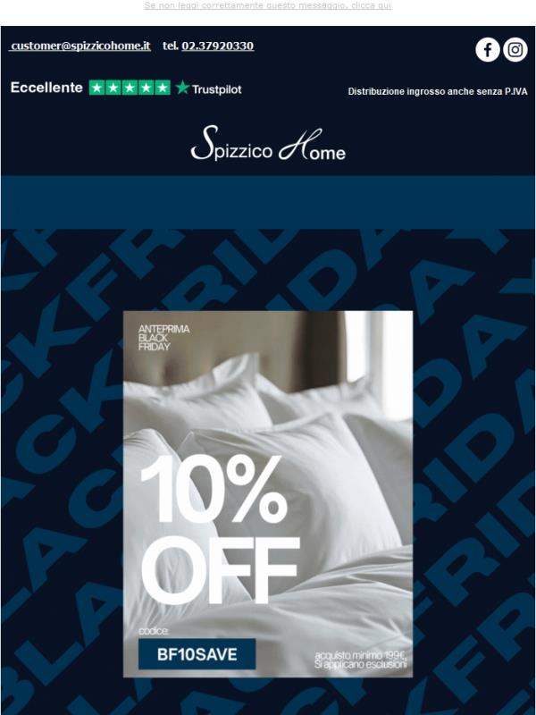 It's Tiiiime 🖤✨ Black Friday 10% OFF sui tuoi articoli preferiti 💙