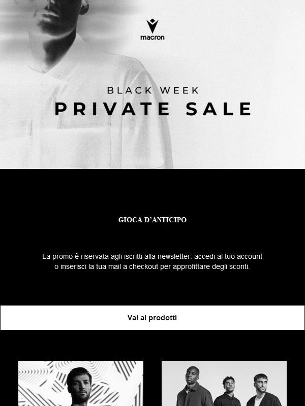 È iniziata la Private Sale