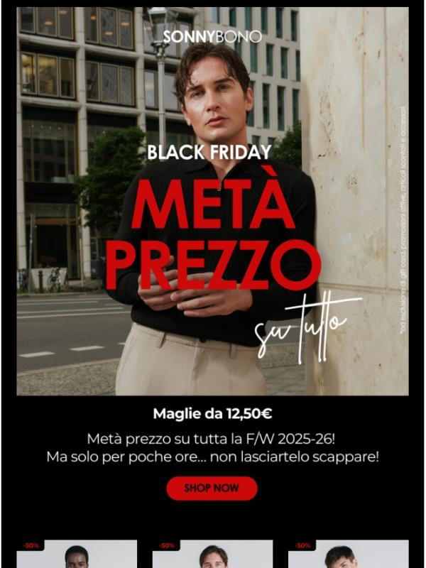 💥MAGLIE tutte META' PREZZO Black Friday