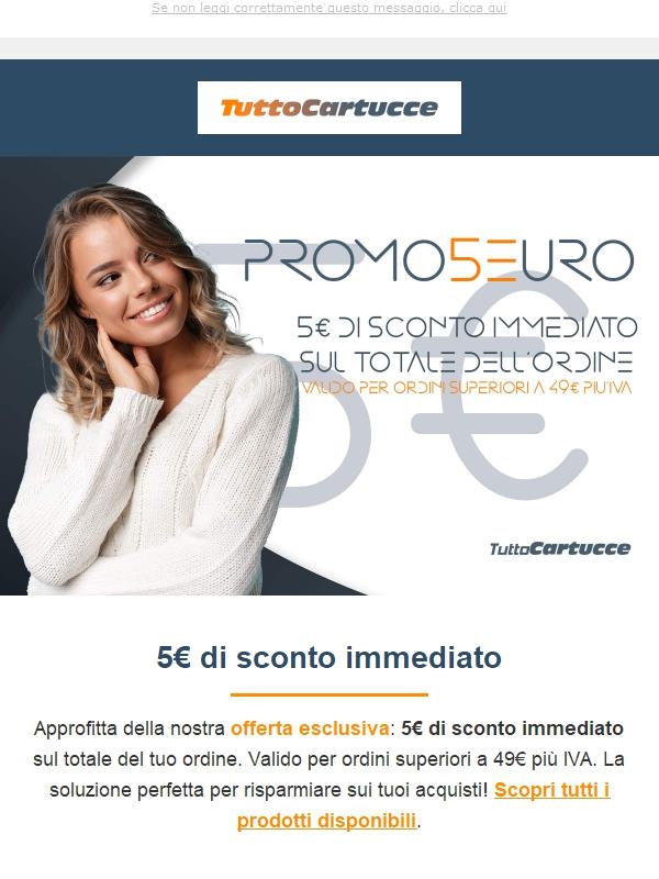 Tuttocartucce.com: 5€ di SCONTO IMMEDIATO sul tuo ordine | Scade DOMANI!