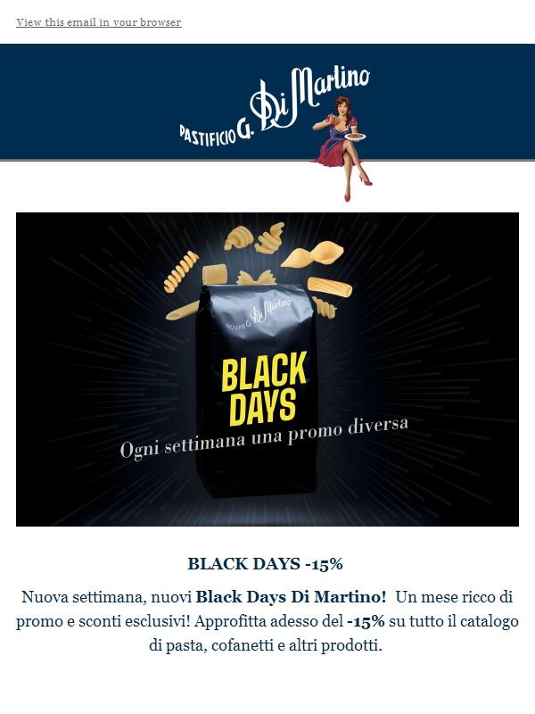 Ora tutto al -15% | Black Days? 🍝