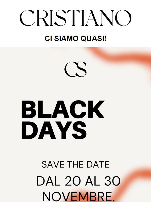 Save the Date 🖤 Dal 20 Novembre iniziano i Black Days