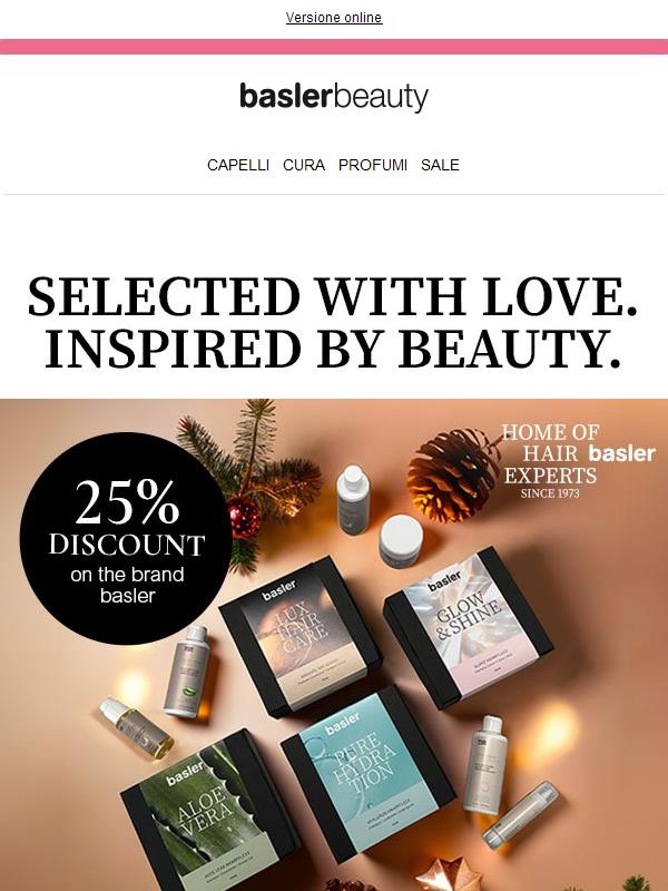 NUOVO: cofanetti basler b.care per la cura dei capelli + 25 % di sconto su basler