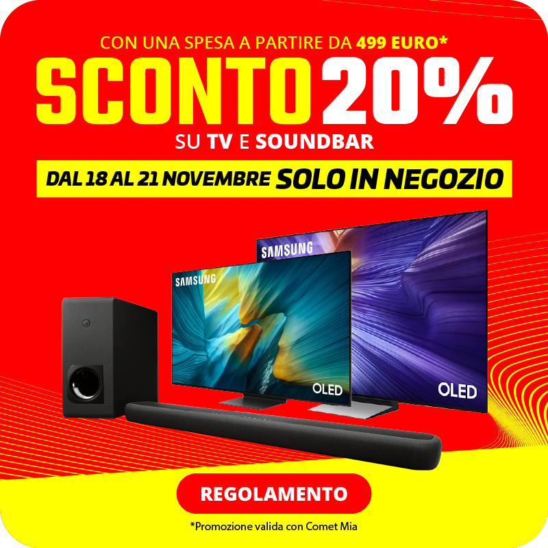 Sconto 20% TV e Soundbar