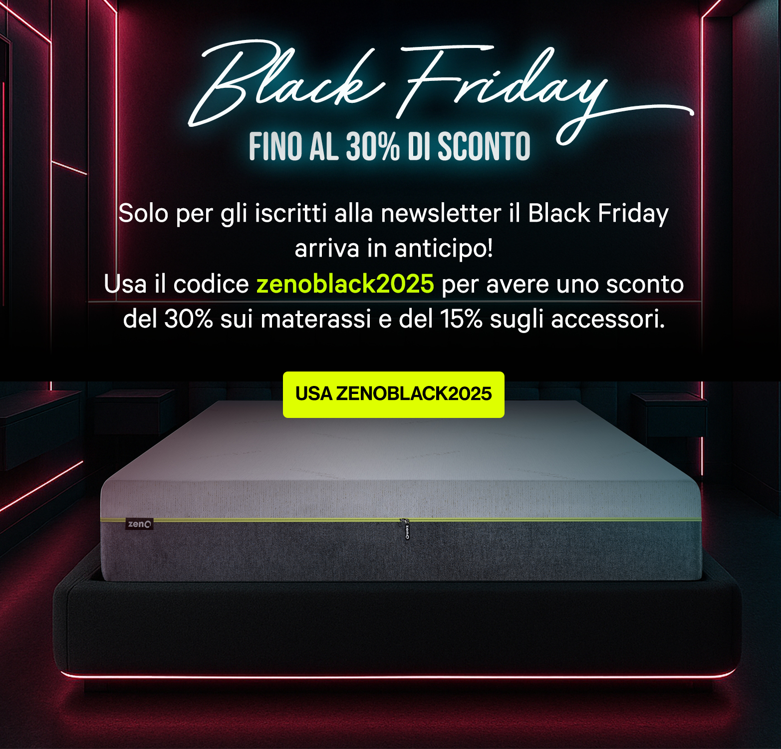 Black Friday anticipato: -40% su tutti i materassi