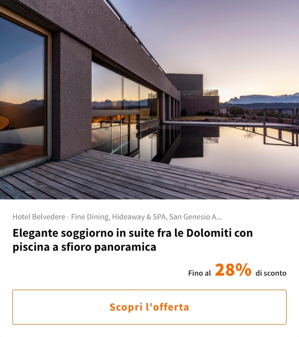 Elegante soggiorno in suite fra le Dolomiti con piscina a sfioro panoramica