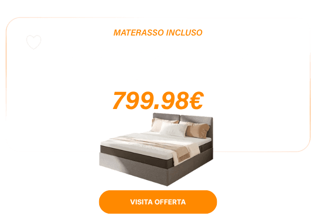 MATERASSO INCLUSO Kit Letto Contenitore Comfort 799.98€ VISITA OFFERTA