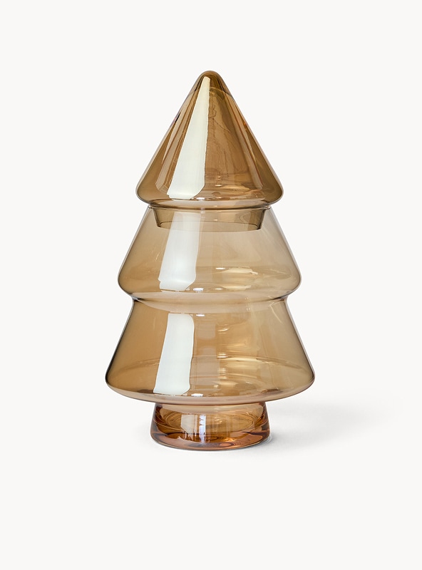 Porta dolci in vetro spruzzato ad albero