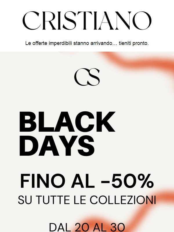 Manca poco… 🖤 Black Days dal 20 Novembre