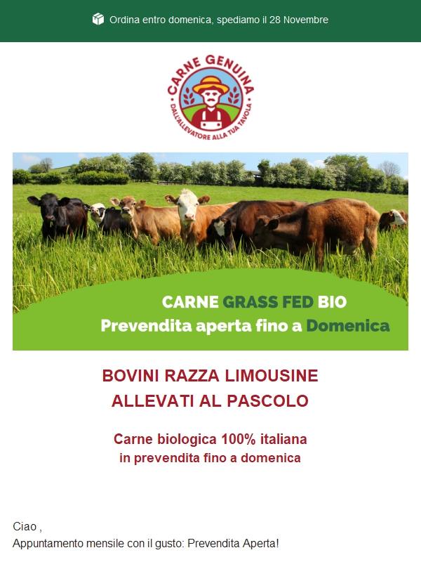 🥩 Prevendita carne Limousine bio: solo fino a domenica 23 novembre!