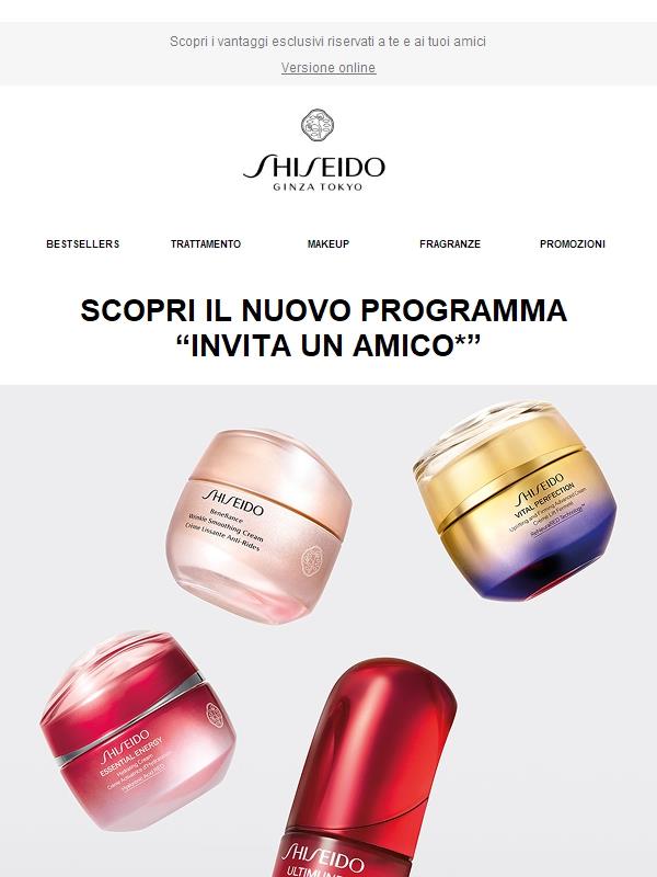Shiseido lancia il programma "Invita un amico"