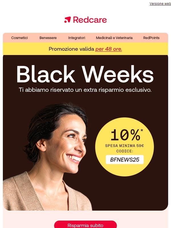 Promozione esclusiva del 10% su tutto solo per te! 😊